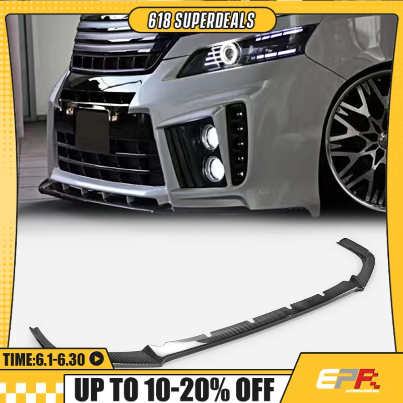 Para Vellfire 20 Series AH20 ADM estilo labio de parachoques delantero (para B-VELLFIRE-FB-ADM), embellecedor de estilo frontal