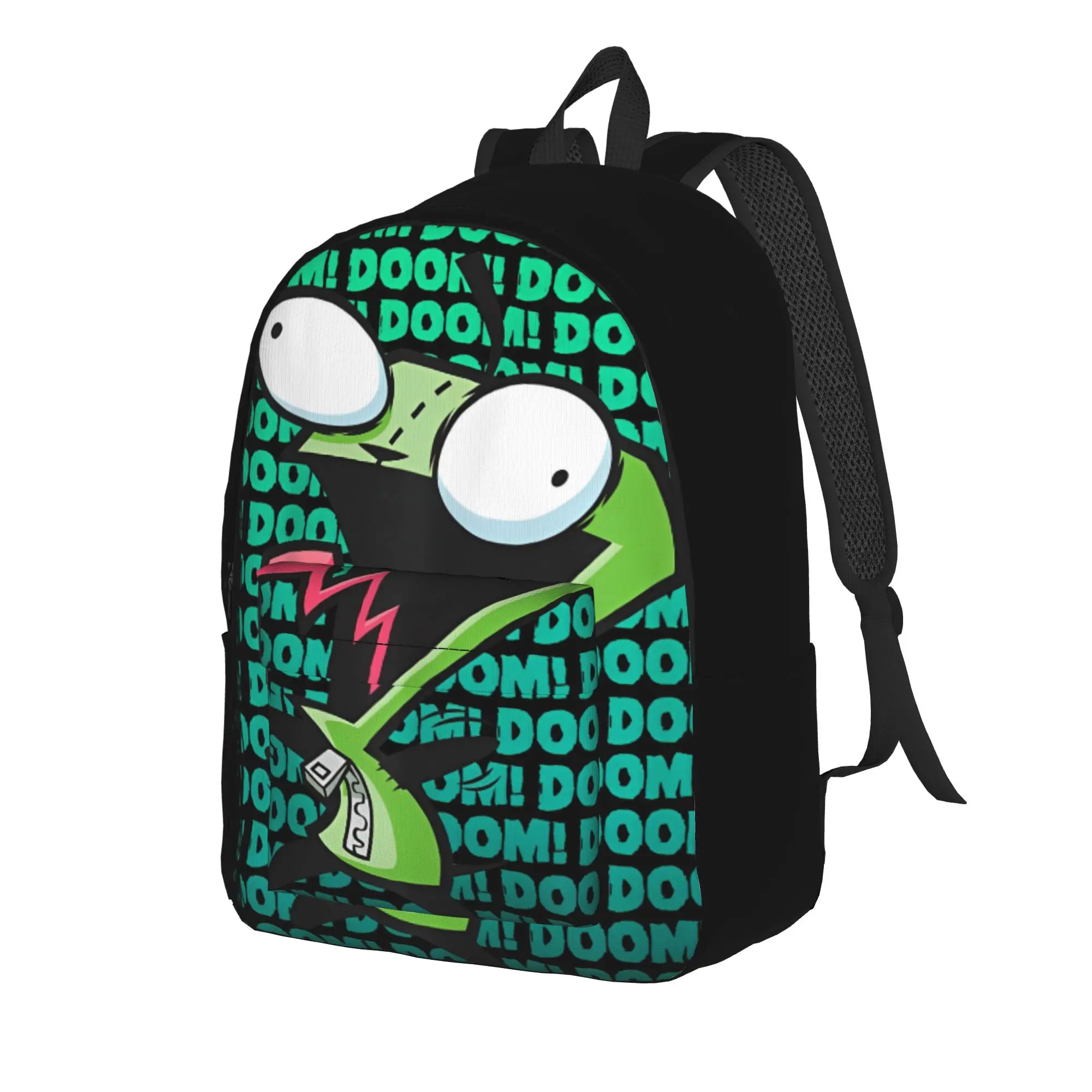 Invaders Zims GIR Impending DOOM Song Backpack for Men Women Casual Student Hiking Travel Daypack Laptop Shoulder Bag Sports