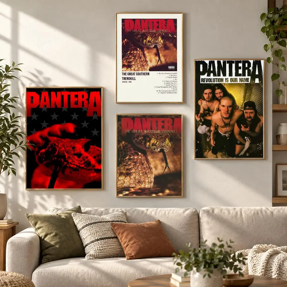 Pandora Brand Logo Retro Classic 90s Style Fan Visual Poster Contemporary Wall Art Print for Bedroom & Living Room, Unframed