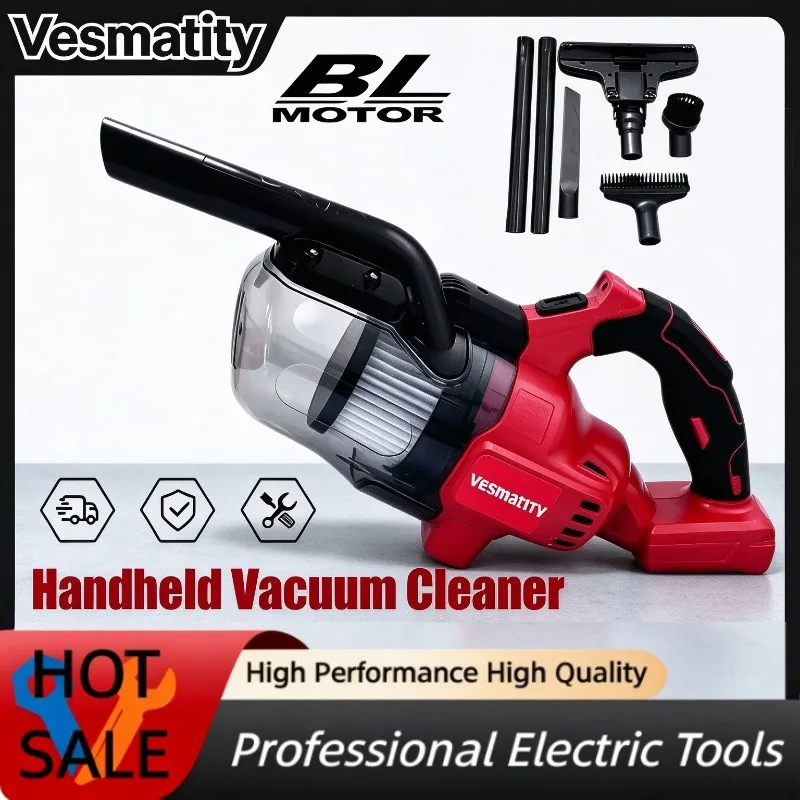 Handheld Vacuum Cleaner Portable Vehicle Mounted Floor Cordless Cleaner Household Power Tools Fit Milwaukee Battery