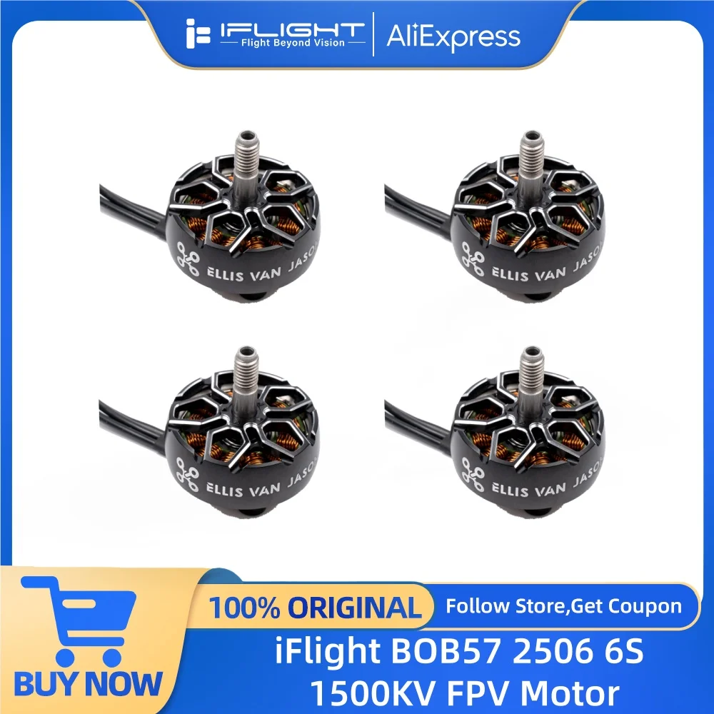 iFlight BOB57 2506 6S 1500KV FPV Motor Designe for BOB57 Cinematic LR & Freestyle 6inch BNF RC FPV Drone Motor