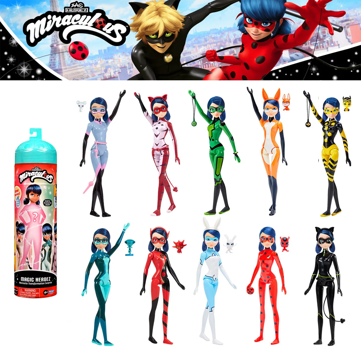 

Playmates Miraculous Ladybug Magic Heroez Marinette Transformation Surprise Blind Box Gifts Toy Model Anime Figure Collect
