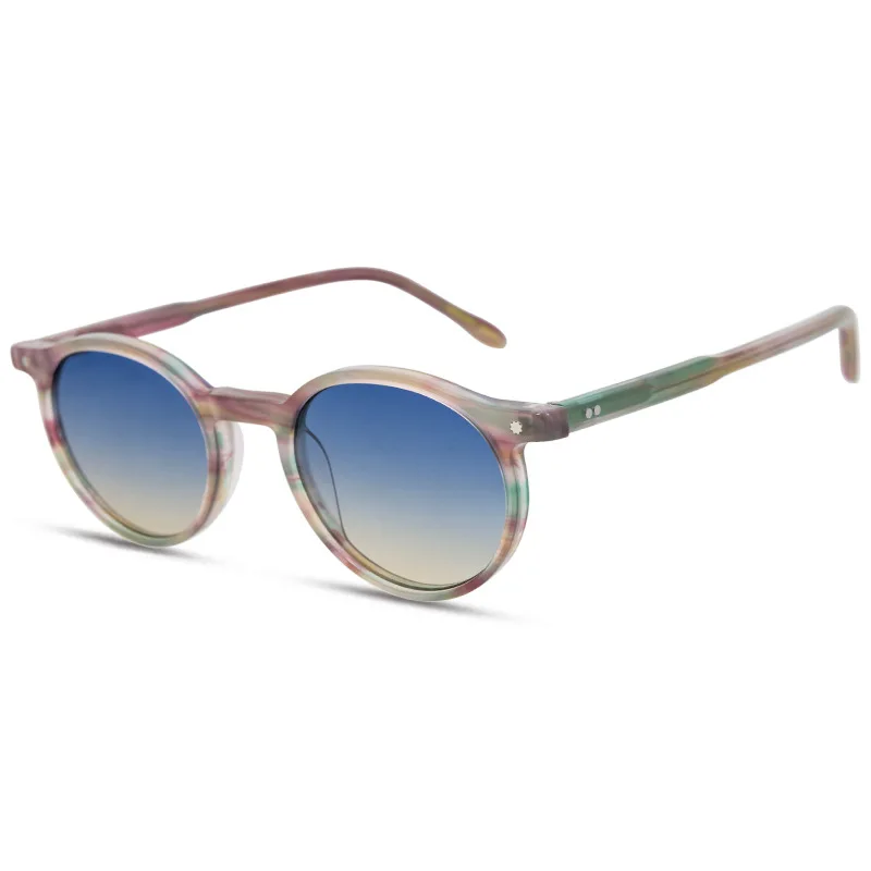 New Top Quality Acetate Man Polarized Sunglasses Brand Designer Vintage Travel Female Sun Glasses Eyewear Shade UV400 Protection