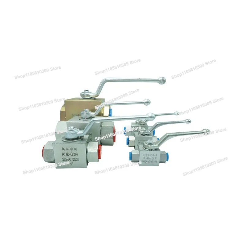 Hydraulic High Pressure Ball Valve Three-way Switch Valve YJZQ KHB-G1/4 G3/8 G1/2 G3/4 G1 3 Points 4 Points