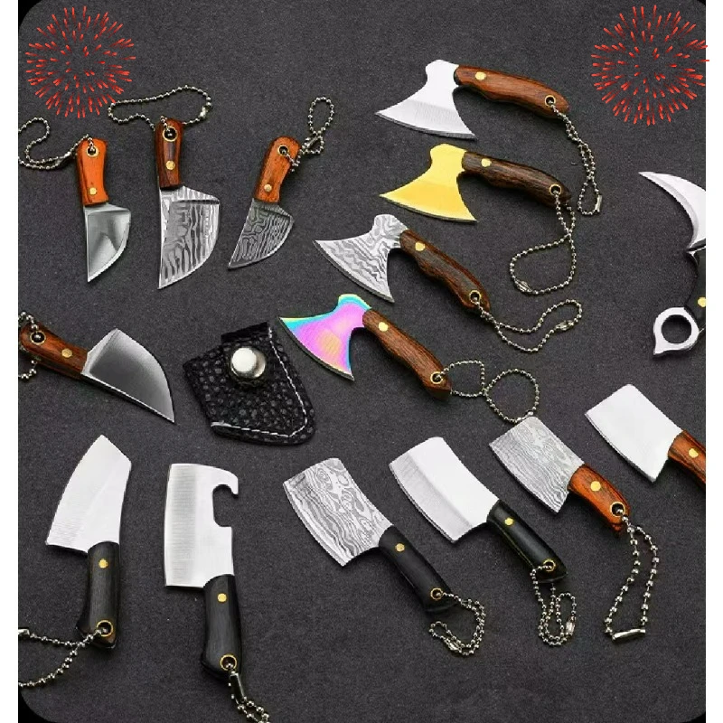 

Multiple Styles of Stainless Steel Mini Cutting Edge Vegetable Knives, Can Be Used As Keychains, Pendants, Unboxing Gifts