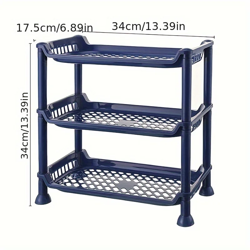 One 3-story Bathroom Storage Rack with Multifunctional Display Rack Suitable for Hotel Multi-level Countertops To Save Space