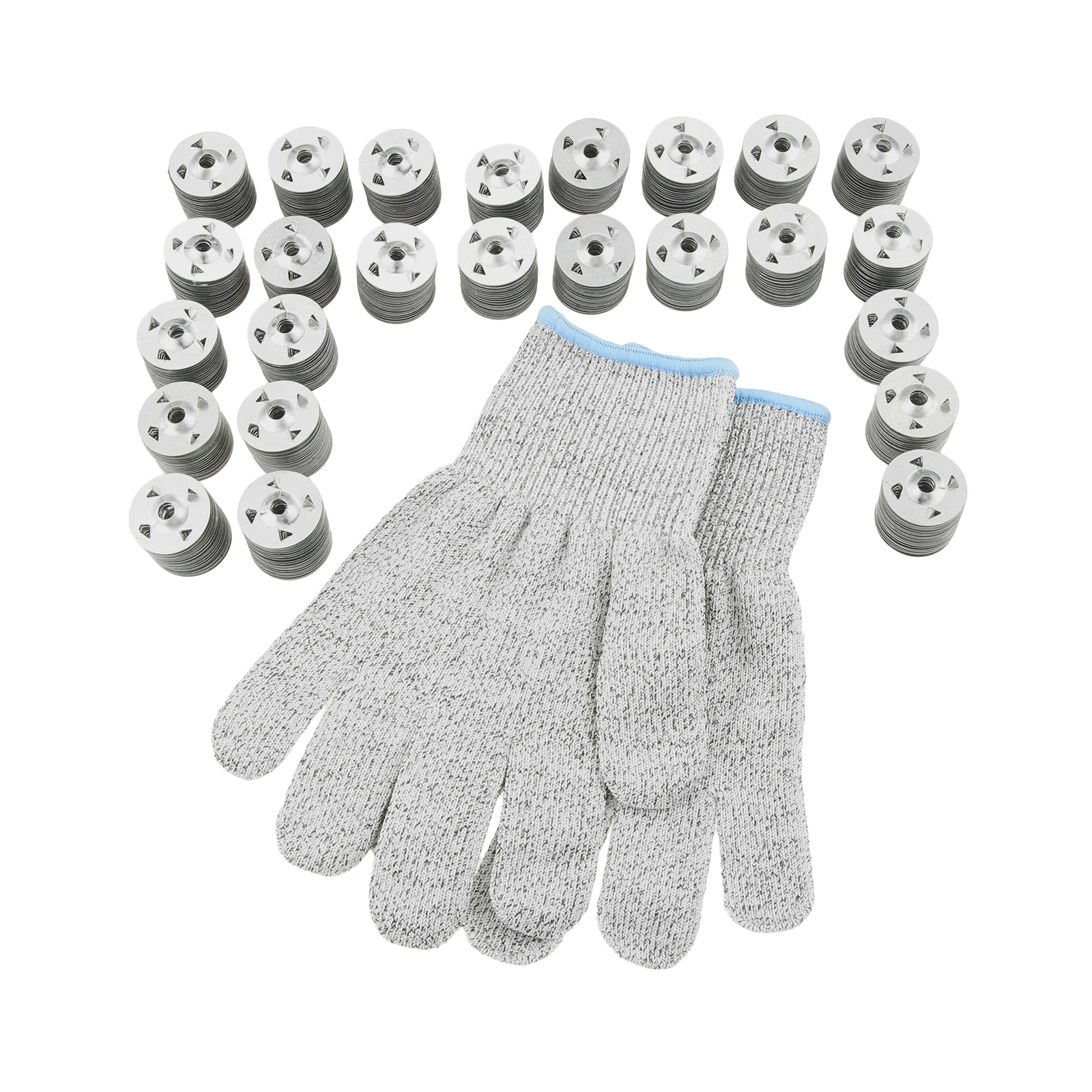 500Pcs Foam Board Fasteners Washers 1-1/8 Inch Galvanized Steel Washers with Groove Fixing Hardware for Install Insulation Panel