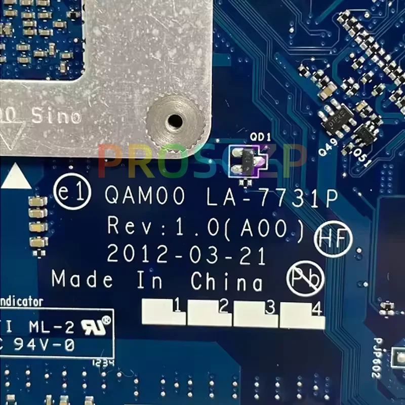 

0WYWKH 01V5YD 0W7YTC 076C0R CN-0WV99V 0WV99V 039GJ4 Материнская плата QAM00 LA-7731P для ноутбука Dell Latitude E6230, материнская плата для ноутбука