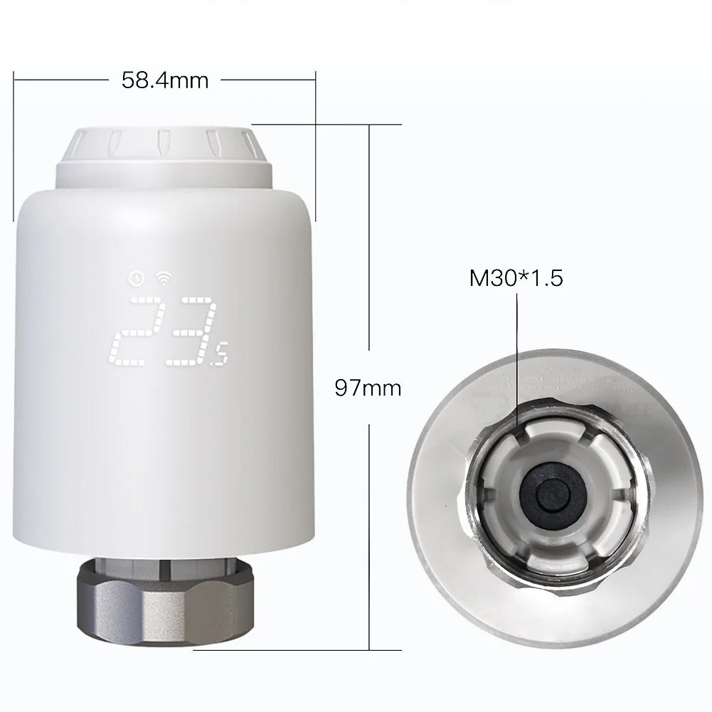 1pc válvula de radiador de temperatura constante para wifi para app cronometragem termostato do radiador válvula de controle de temperatura inteligente