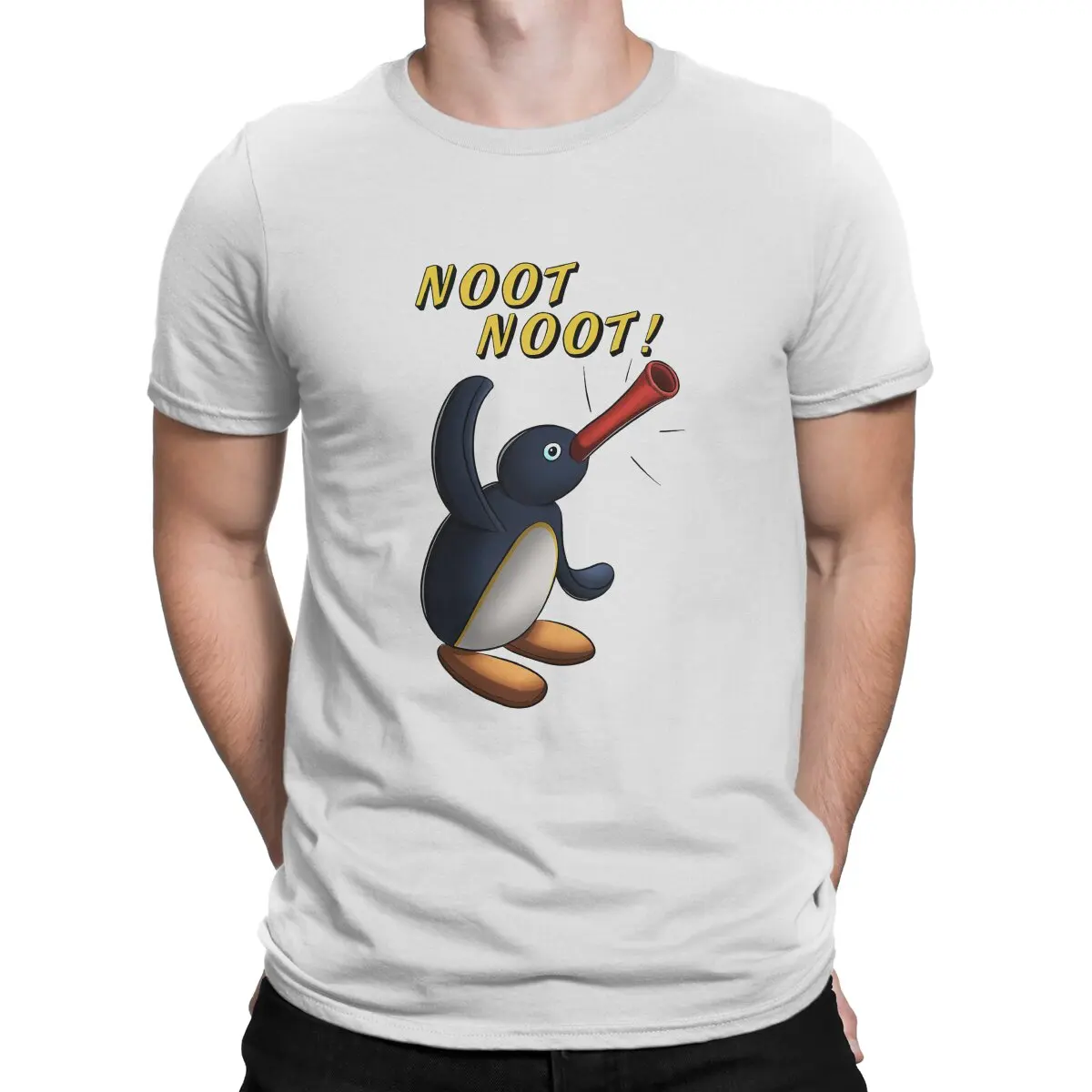 Pingu Penguin Anime Noot Noot T Shirt Grunge Men's Tees Summer Clothing Harajuku O-Neck TShirt