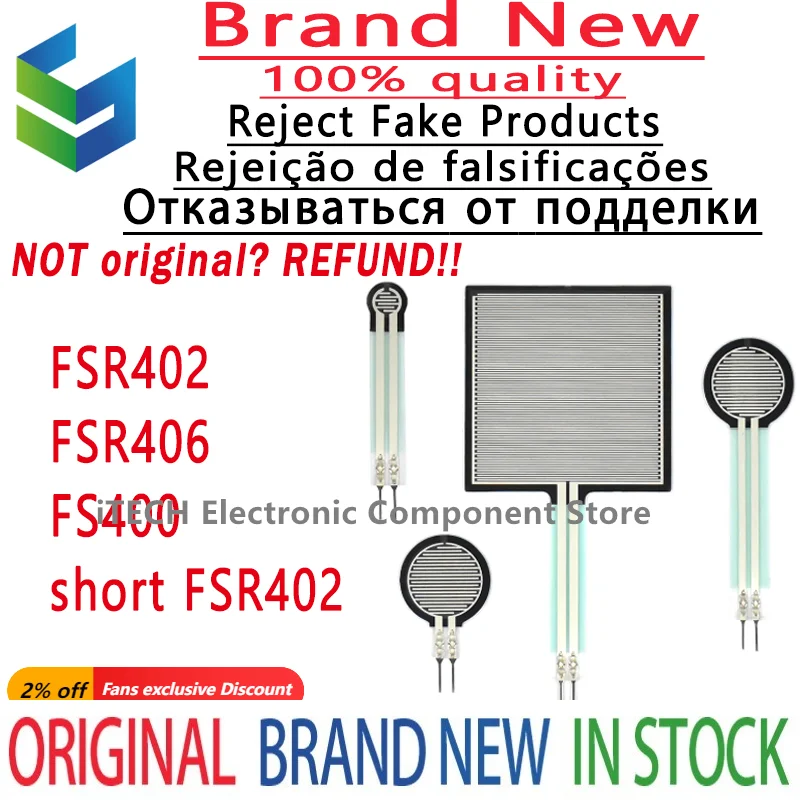 New and Original FSR400 FSR402 FSR406 Force Sensitive Resistor 0.5 Inch For Arduino Compatible Force Sensing Resistor