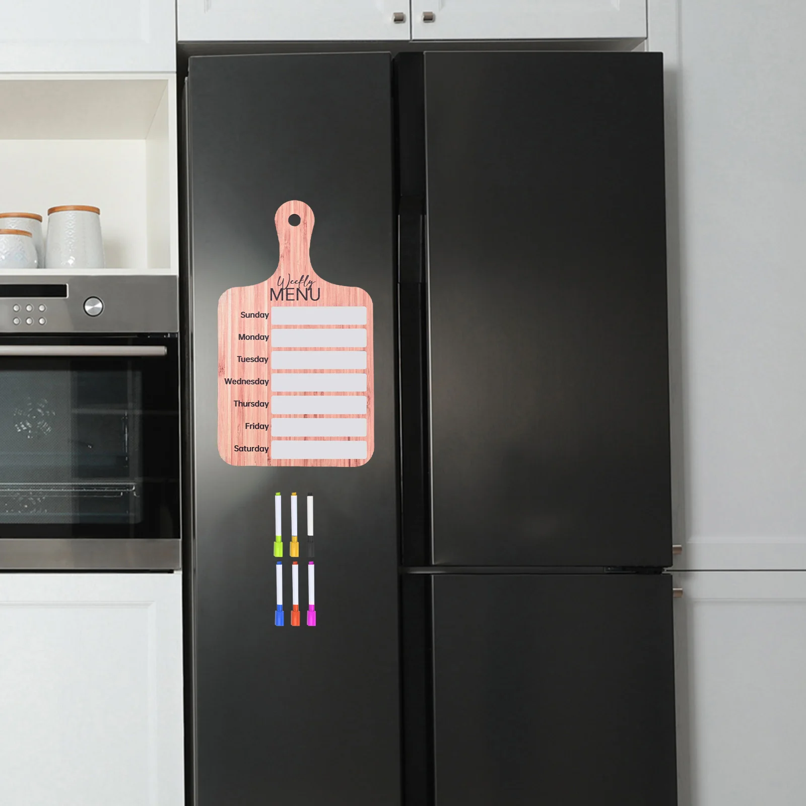 Magnetic Dinner Meal Planner Wood Write Clean Refrigerator Magnet Specifications Wooden Memo Board Specifications