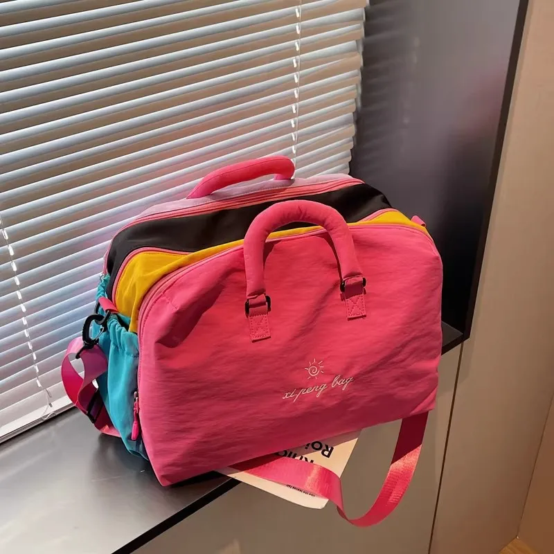 fashionable-travel-bag-women's-large-capacity-sports-yoga-fitness-portable-outdoor-storage-luggage-bag-lightweight-handheld