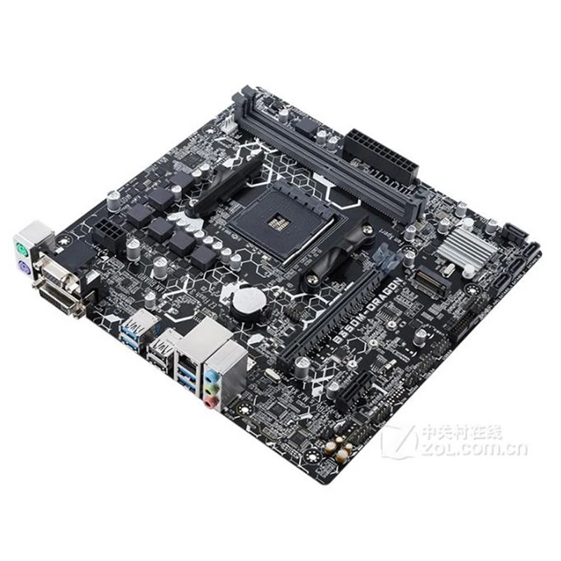 For AMD B350 B350M-DRAGON motherboard Used original Socket AM4 DDR4 32GB USB3.0 SATA3 Desktop Mainboard