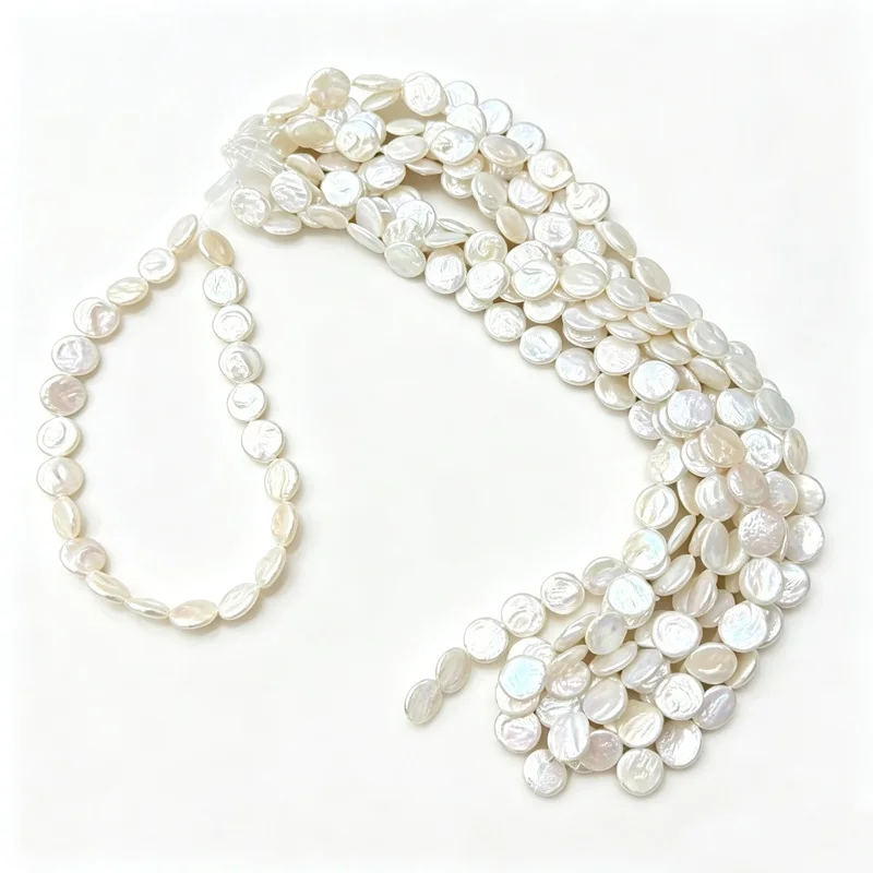 Women Handmade Natural Shell Beaded Necklace, Simple Full Strand Round Shell Beads Necklace for Daily Wear