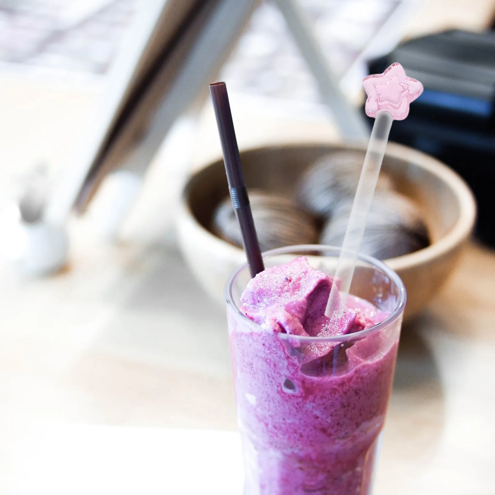 

3Pcs Long Handle Transparent Heat Resistant Glass Coffee Stirring Spoons Tea Spoons for Mixing Desserts Ice Cream Salads