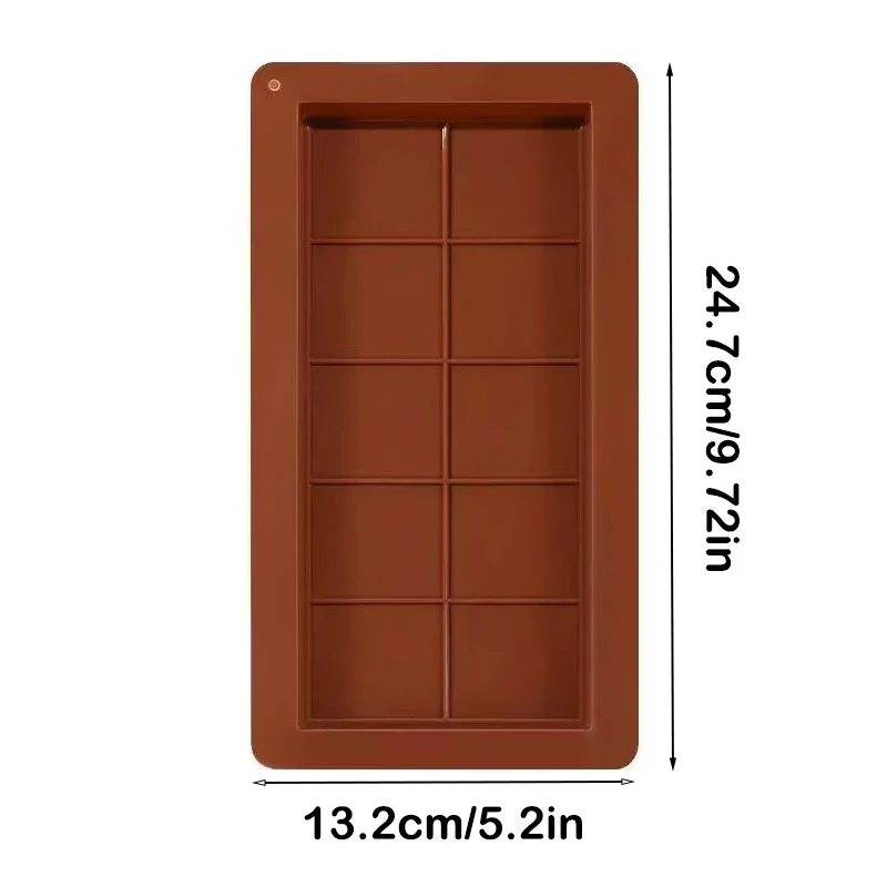 قوالب ألواح الشوكولاتة، قضبان السيليكون، قالب تذوب الشمع، مستطيل سهل الإصدار، متين للهدايا المصنوعة يدويًا للبروتين والطاقة