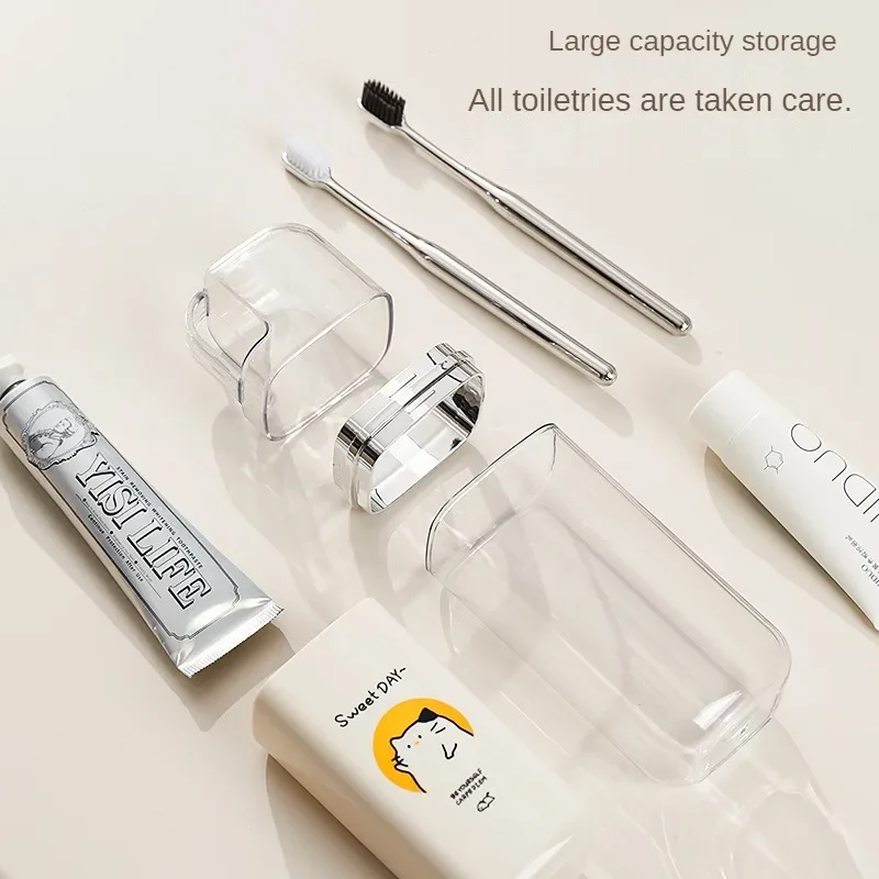 スリーインワントラベルマウスウォッシュカップポータブル歯カップ歯ブラシ収納ボックス多機能クリエイティブウォッシュカップセット