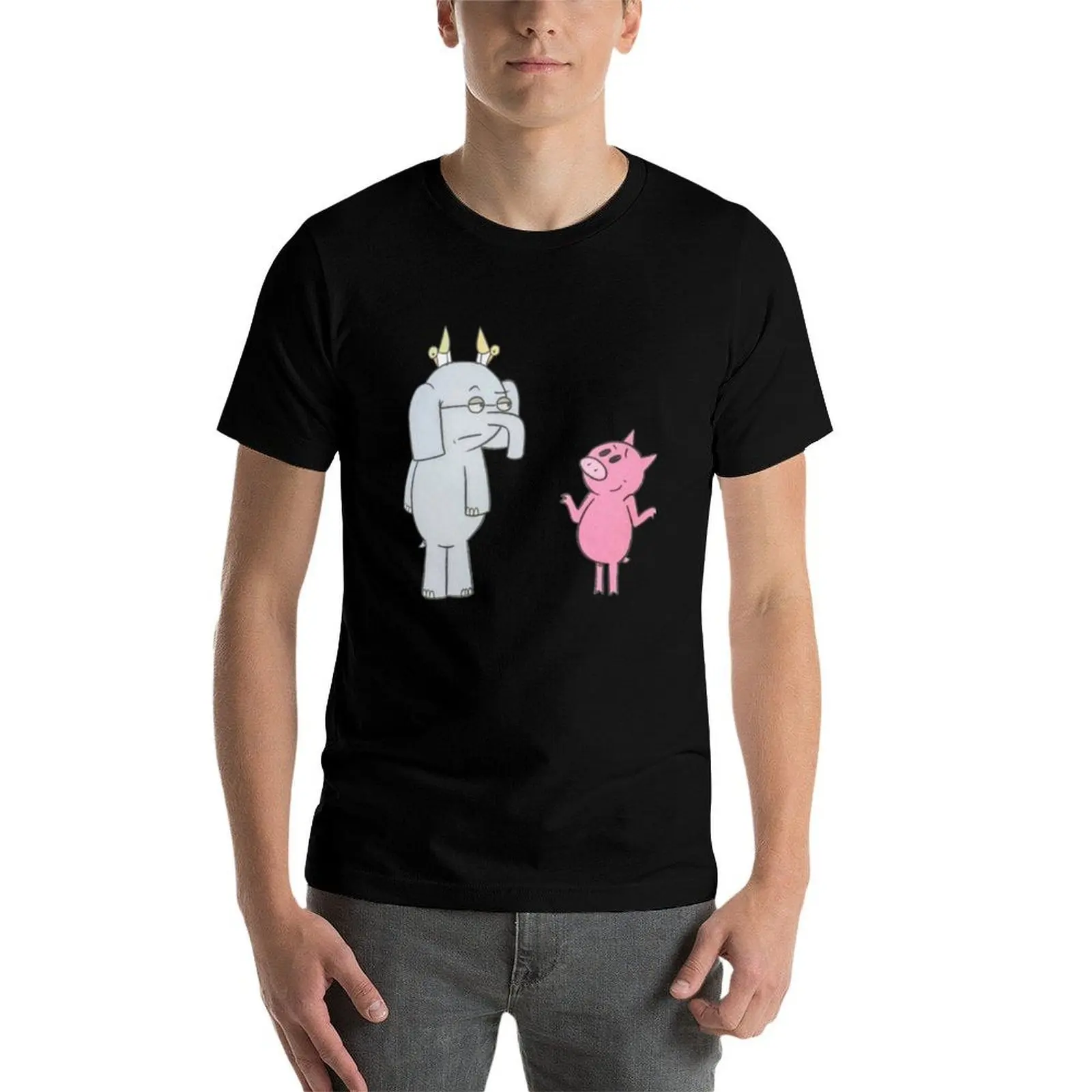 

Elephant and Piggie - Gerald and Piggie 3 T-Shirt t shirt man plain cotton t shirt pack T-Shirt