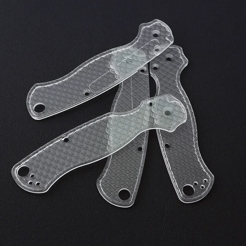 1 paio di bilance per manico di coltello pieghevole in acrilico su misura per coltelli originali Para2 C81 materiale patch accessori fai da te