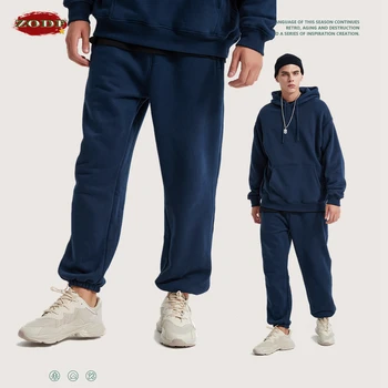 ZODF 2022 סתיו גברים Loose מכנסי טרנינג Streetwear יוניסקס גבוהה רחוב גדול צד רוכסן קריסטל סרוג מכנסיים מכנסיים HY0272