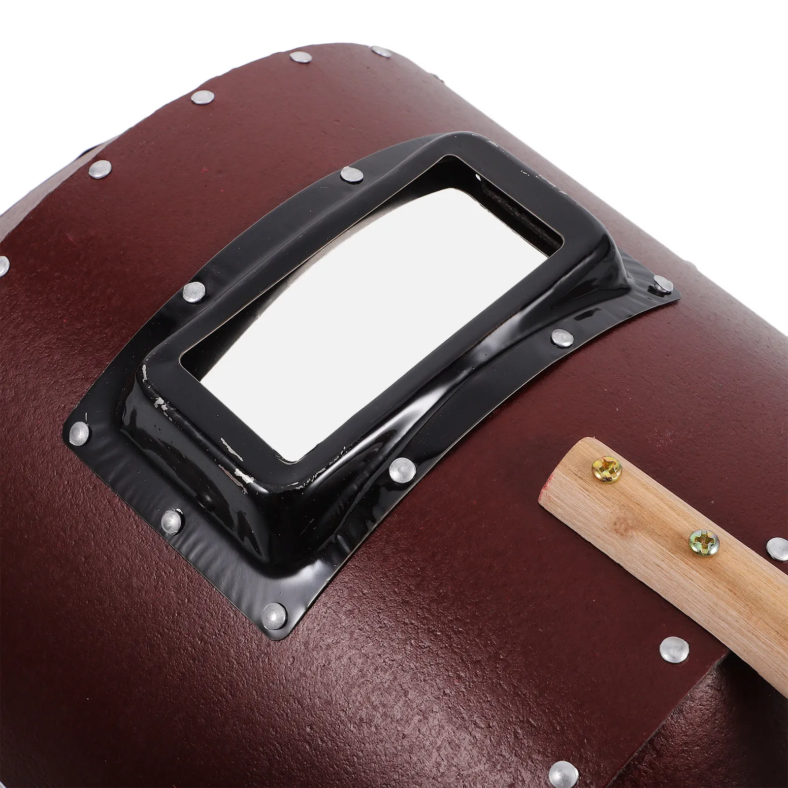 Industrial Handheld Welding Shield with Wood Handle Professional Face Protector for Electric Argon Arc Welding Clear Vision