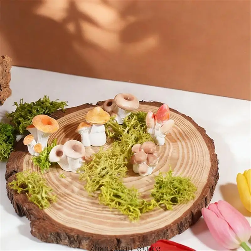 Mushroom Epoxy Casting Mold for DIY Resins Fairys Garden Miniatures Landscape Craft Decors Tiny Mushroom Silicone Mold 3XUF