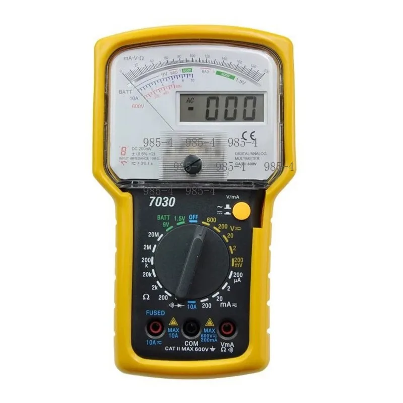 KT7030 Digital Analog Multimeter, Dual Display Voltage Current Resistance Tester for Electrical Maintenance