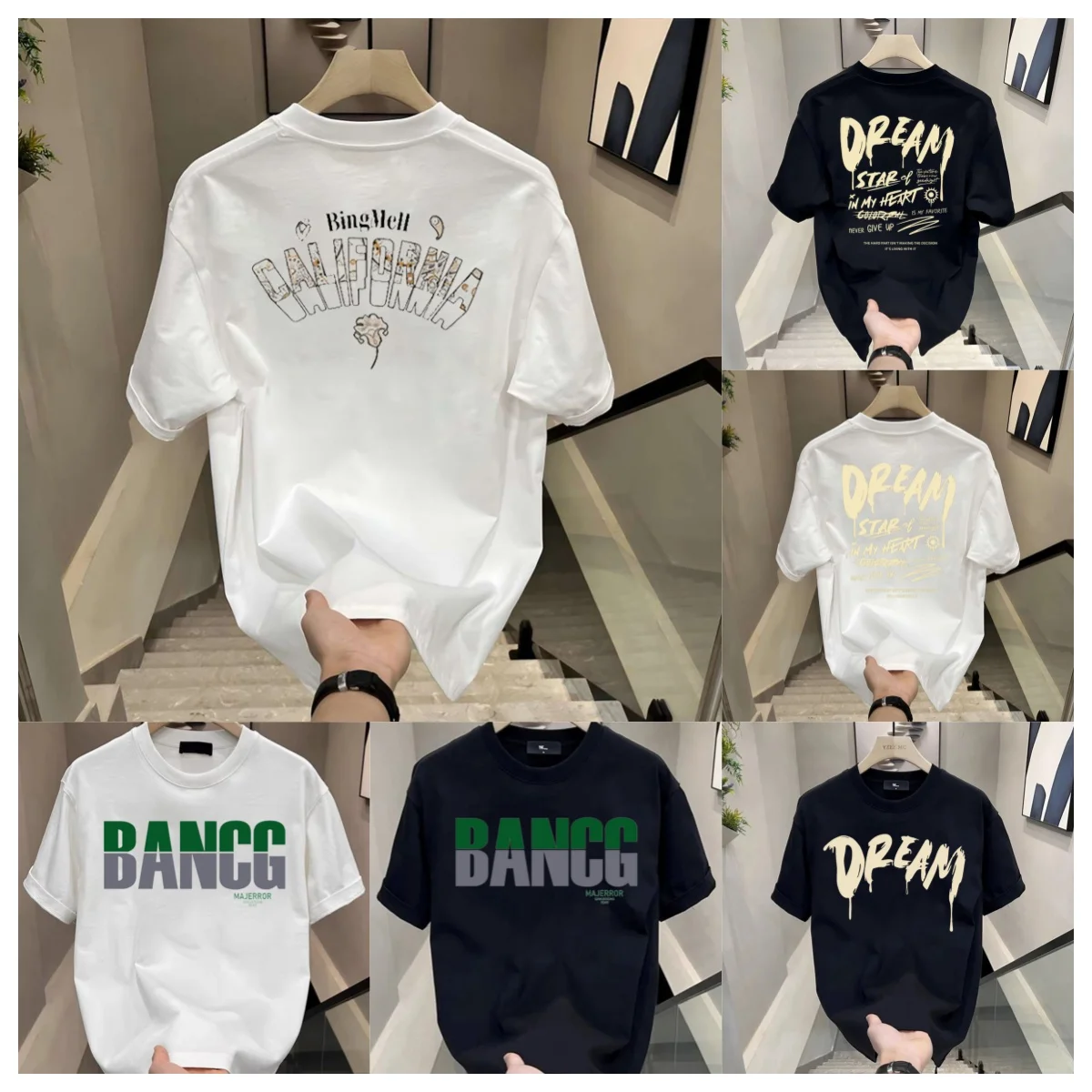 

2025 Latest Trendy Street Short-sleeved T-shirt Pure Cotton Loose Breathable Men's and Women's Trendy Versatile Top Summer