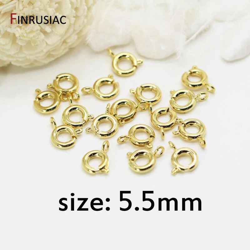 14K Gold Plated Lobster Clasp / Spring Clasps For Jewelry Making DIY Bracelets Necklaces Clasps Findings Craft image 3