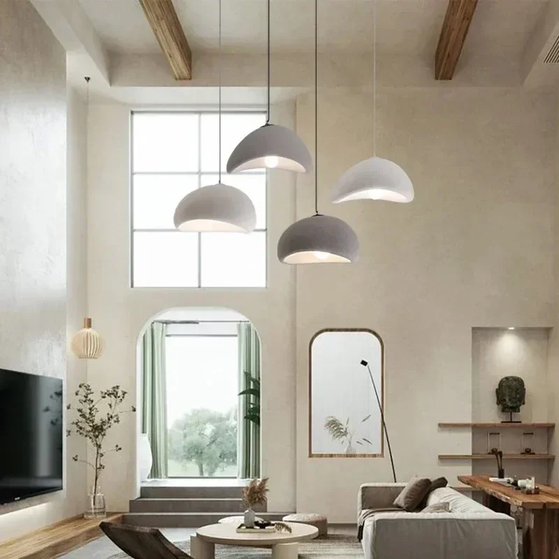 Nordic Minimalistische Wabi Sabi Wind E27 Led Hanglampen Eetkamer Bar Loft Slaapkamer Home Decor Kroonluchter Hanglamp Armatuur