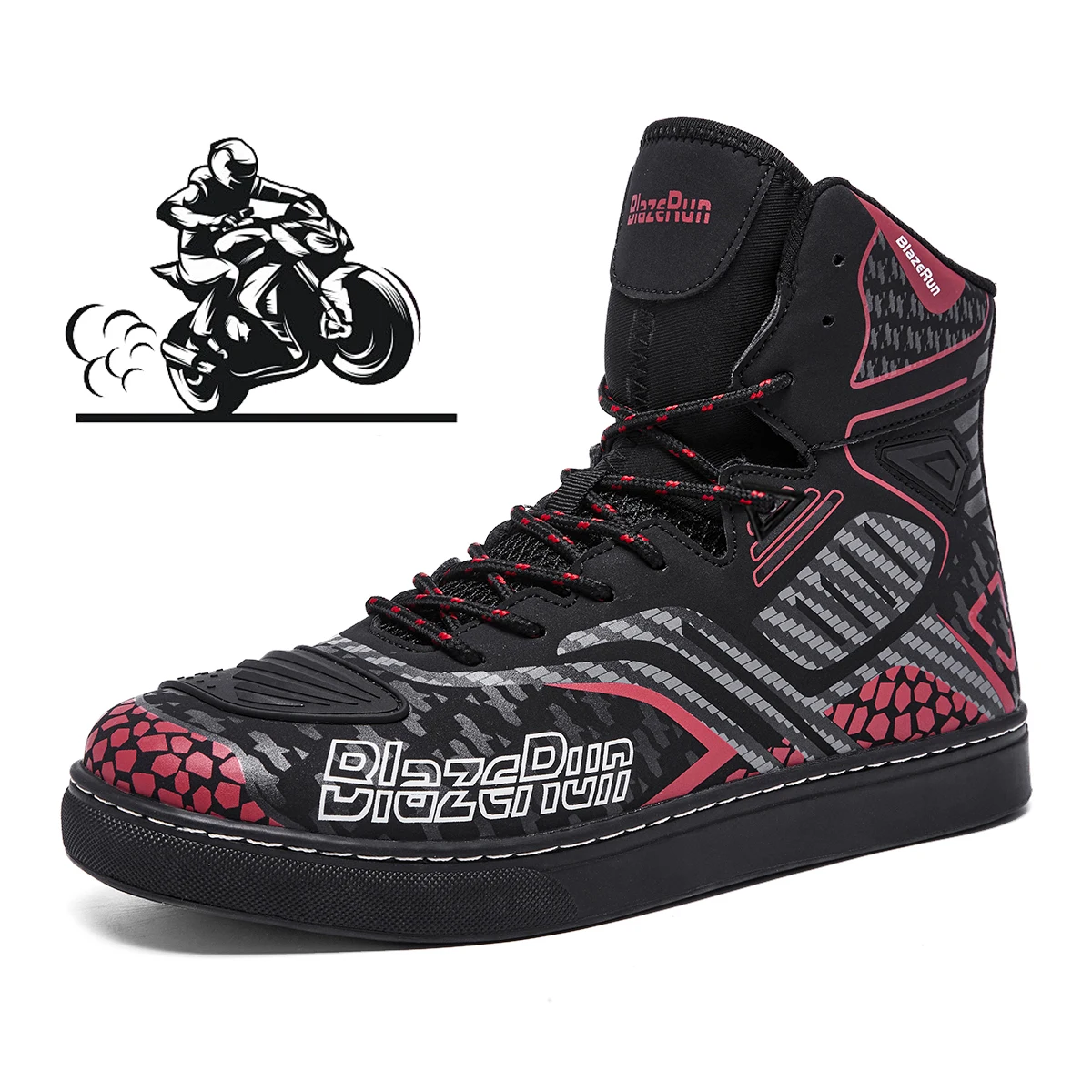 

Motorcycle Protective Boots Casual Motorcycle Boots Men's Leather Boots Motorcycle Riding Shoes Non-slip Rubber Soles