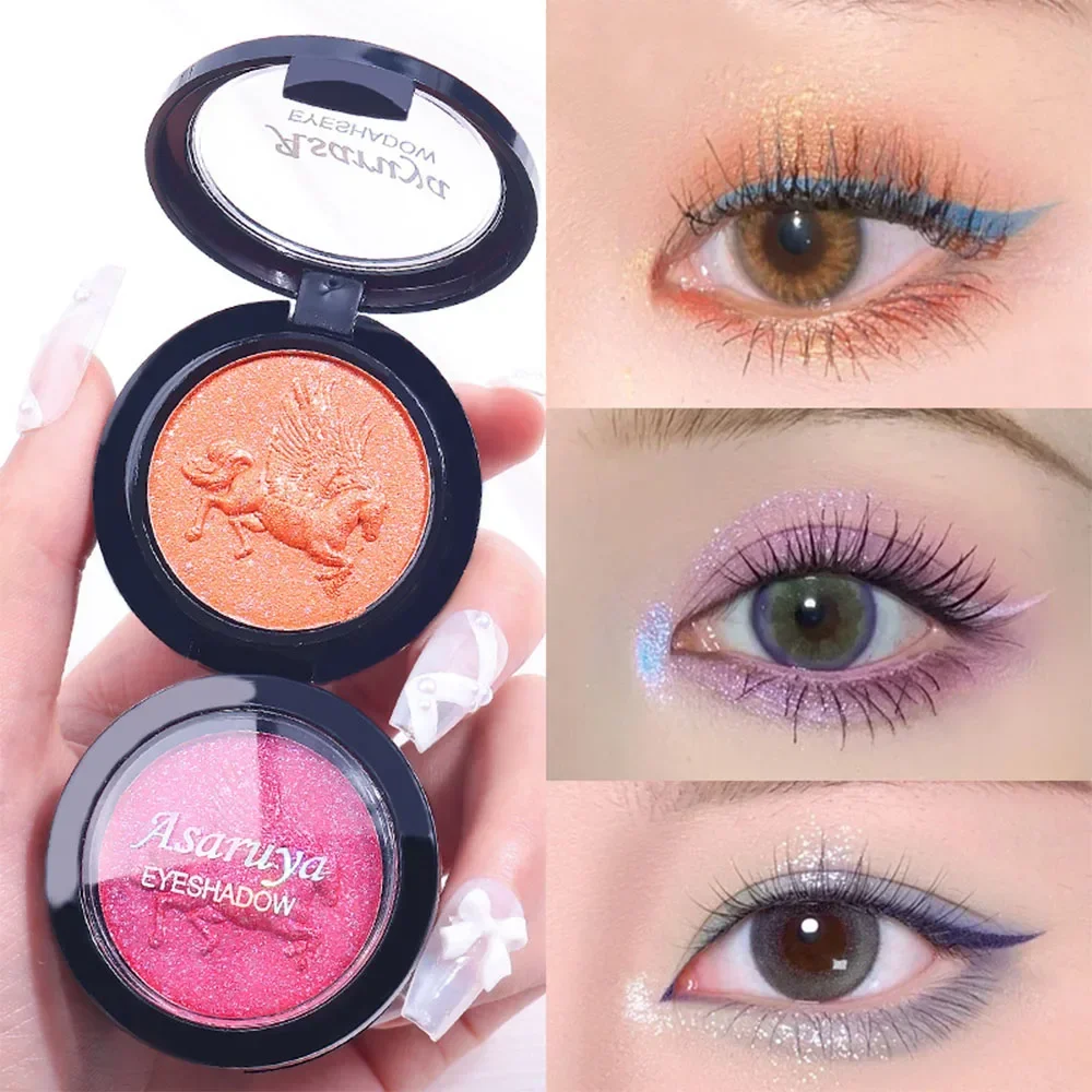 Sombra de ojos simple sombra de ojos maquillaje de ojos rojo sombra de ojos fácil de usar plata marrón claro azul púrpura maquillaje cosmético de larga duración