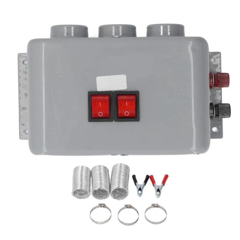 

3 Hole Car Heater DC 24V 600W Windshield Defroster Kit 2 Level Warmer Defogger For Truck Vehicle Taxi Winter Low Noise