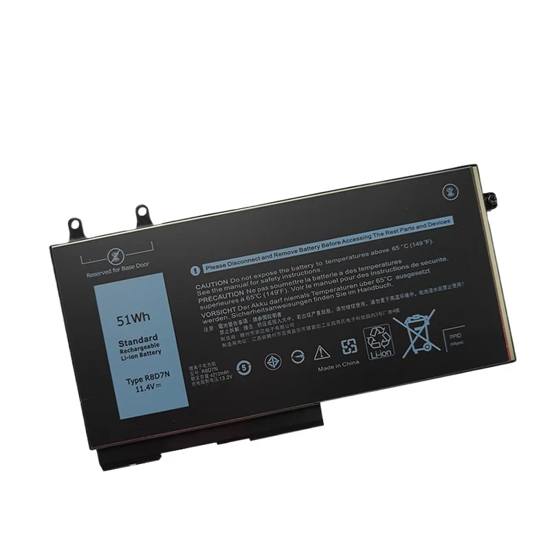 R8D7N 11.4V/51WH For DELL Latitude 5400 5500 Precision 3540 Inspiron 7590 7591 7791 2-in-1 Notebook 4210mAh