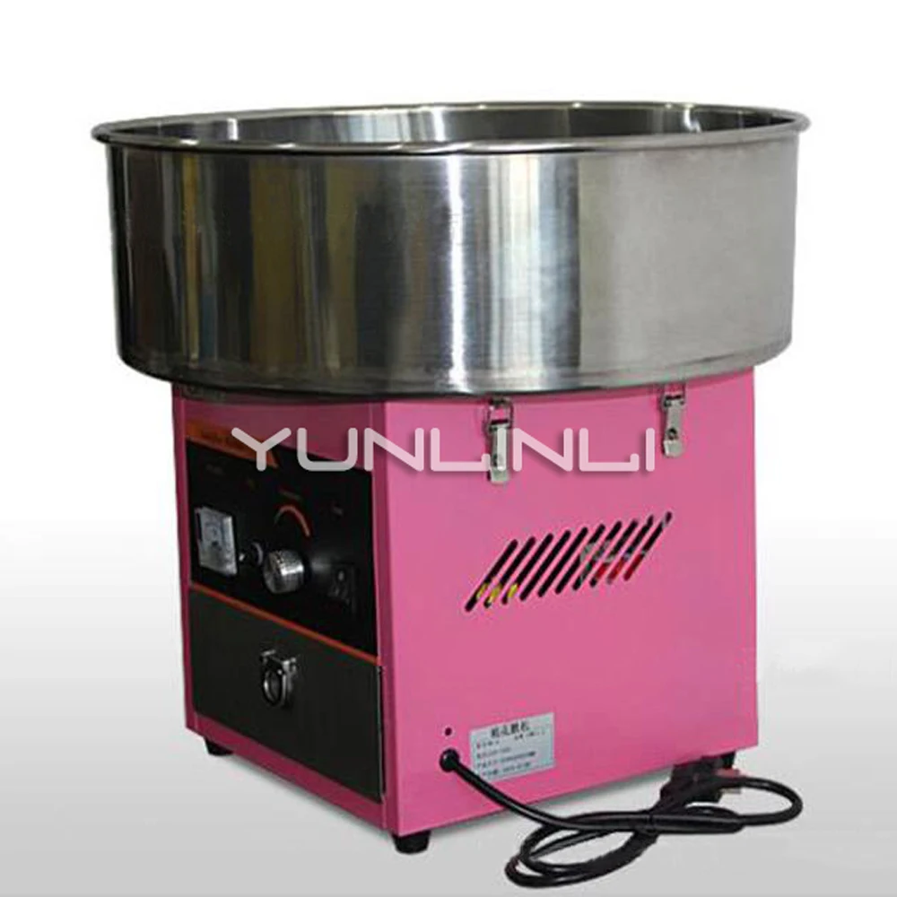 ماكينة خيط القطن 220 فولت ماكينة حلوى القطن الصغيرة ماكينة حلوى القطن التجارية ماكينة صنع خيط الحلوى الأوتوماتيكية بالكامل