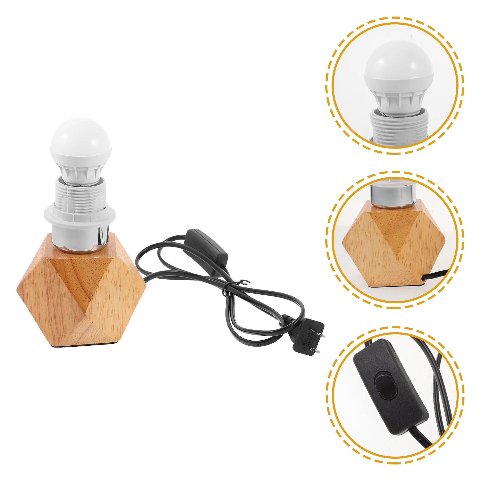 1-個木製ランプホルダー-e27-ネジベースシンプルなクリエイティブデザインデスクトップ照明器具ホームオフィスカフェショップ装飾用