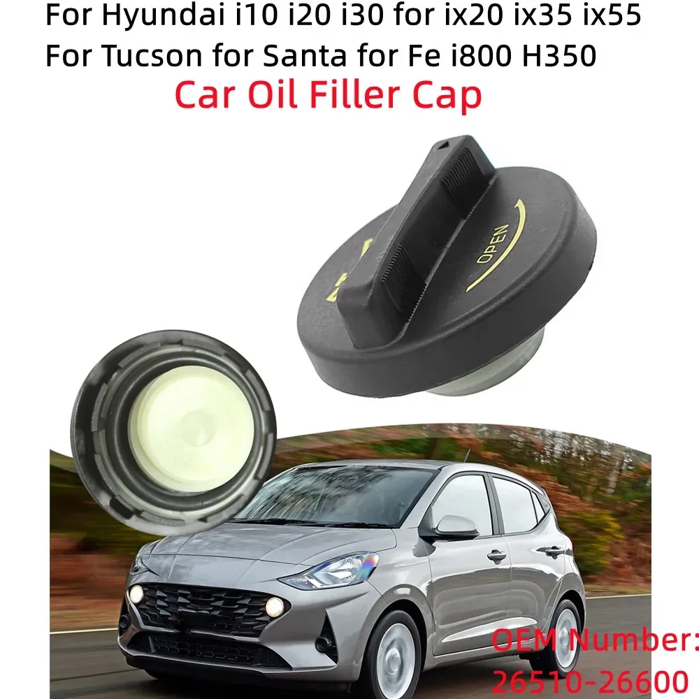 

Крышка маслозаливной горловины 2651026600 Совместим с Hyundai i10 i20 i30 для ix20 ix35 ix55 для деталей двигателя Tucson Santa Fe
