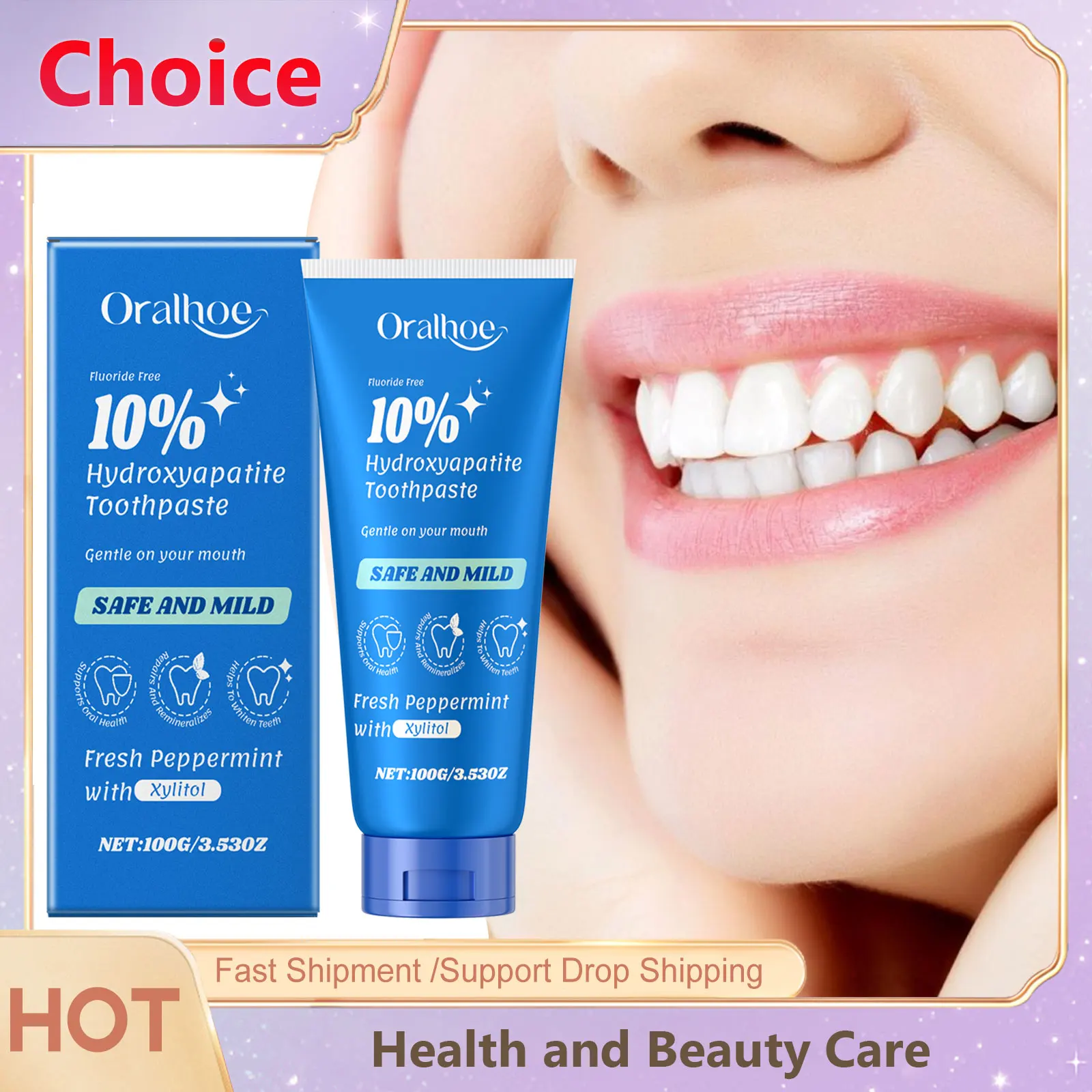 Whitening Toothpaste Brighten Refresh Mint Flavor Prevent Dental Cavities Stain Removal Sensitive Teeth Whitener Oral Hygiene