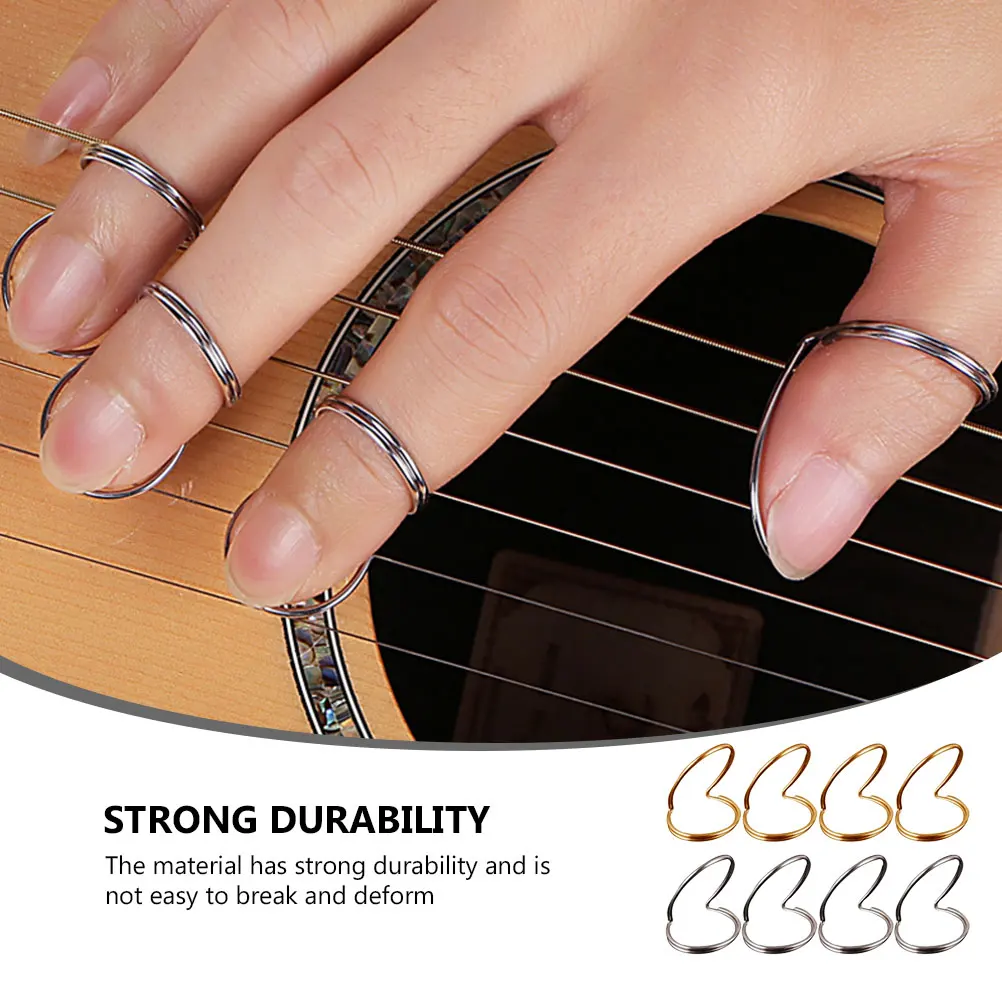 

8Pcs Practical Metal Guitar Picks Finger-Friendly Design Essential Guitar Parts Instruments Accessories