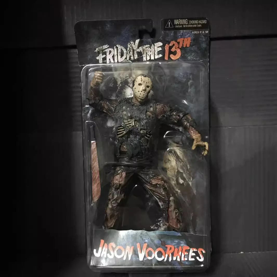 NECA sexta-feira 13 Jason em roupa verde Horror Hall of Fame Action Figure colecionável modelo de mesa ornamento presente de aniversário