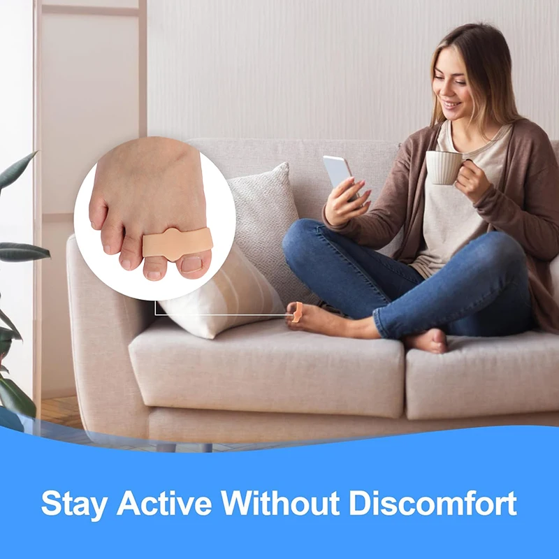 Pexmen Bunion Corrector Zehenspreizer mit 2 Schlaufen, Big-Toe-Abstandshalter für Ballenzehen und überlappende Zehen, reduziert Schmerzen, Fußpflege-Werkzeug