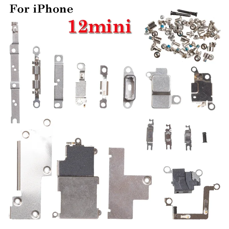 Full Inside Small Metal Holder Bracket Parts Shield Plate Set Kit Full Screws For iPhone 12 13 14 Mini Pro Max Parts Accessories