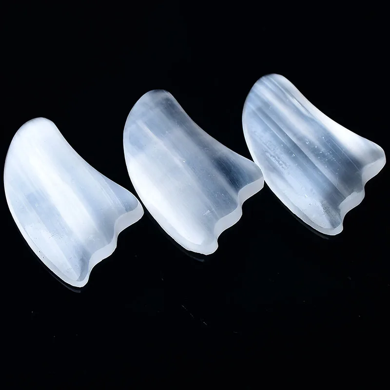 1PC 100% Natural Selenite Crystals Massage Piece Chakra Quartz Healing Crystal Polished White Gypsum Ornaments Collection Gifts