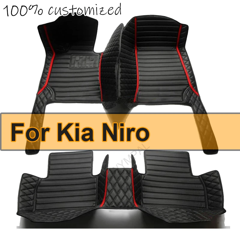 Custom Car Floor Mats for Kia Niro 2016-2020 Year Eco-friendly Leather Car Accessories Interior Details