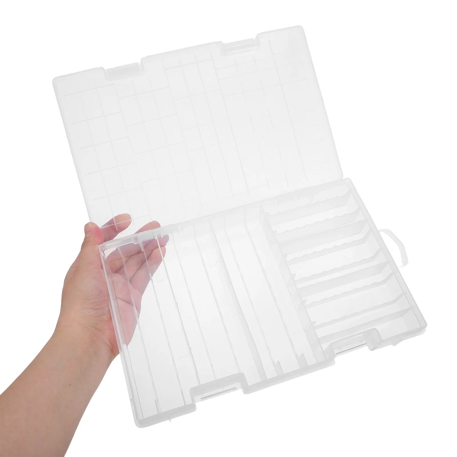 Portable Transparent Battery Storage Container Aa Aaa Battery Organizer Box Compact Holder Case for Travel Home Office
