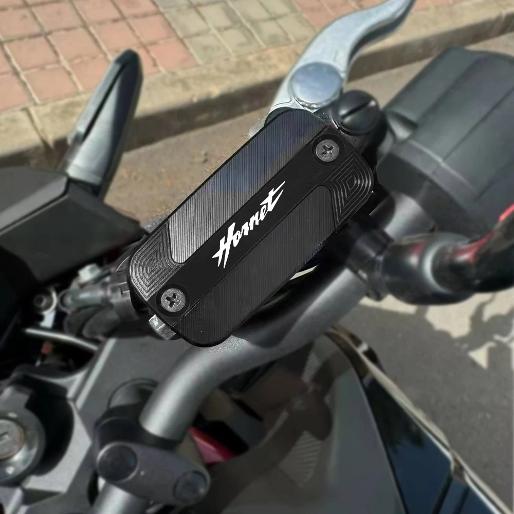 Per Honda Hornet 600 900 CB600F CB 600F 1998-2014 Moto In Lega di Alluminio Serbatoio Freno Anteriore Serbatoio Fluido Tappo di Copertura Parti