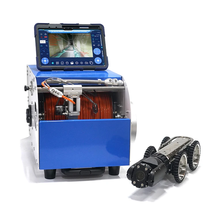 IP68 impermeable CCTV 2/4MGP 360 grados de rotación drenaje de alcantarillado cámara CCTV para inspección de tuberías longitud máxima en 150M