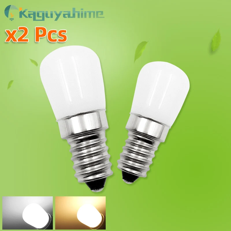 =(K)= 2 pçs e14 led geladeira lâmpada 2w geladeira luz ac220v lâmpada 2835 smd milho para congelador máquina de costura iluminação