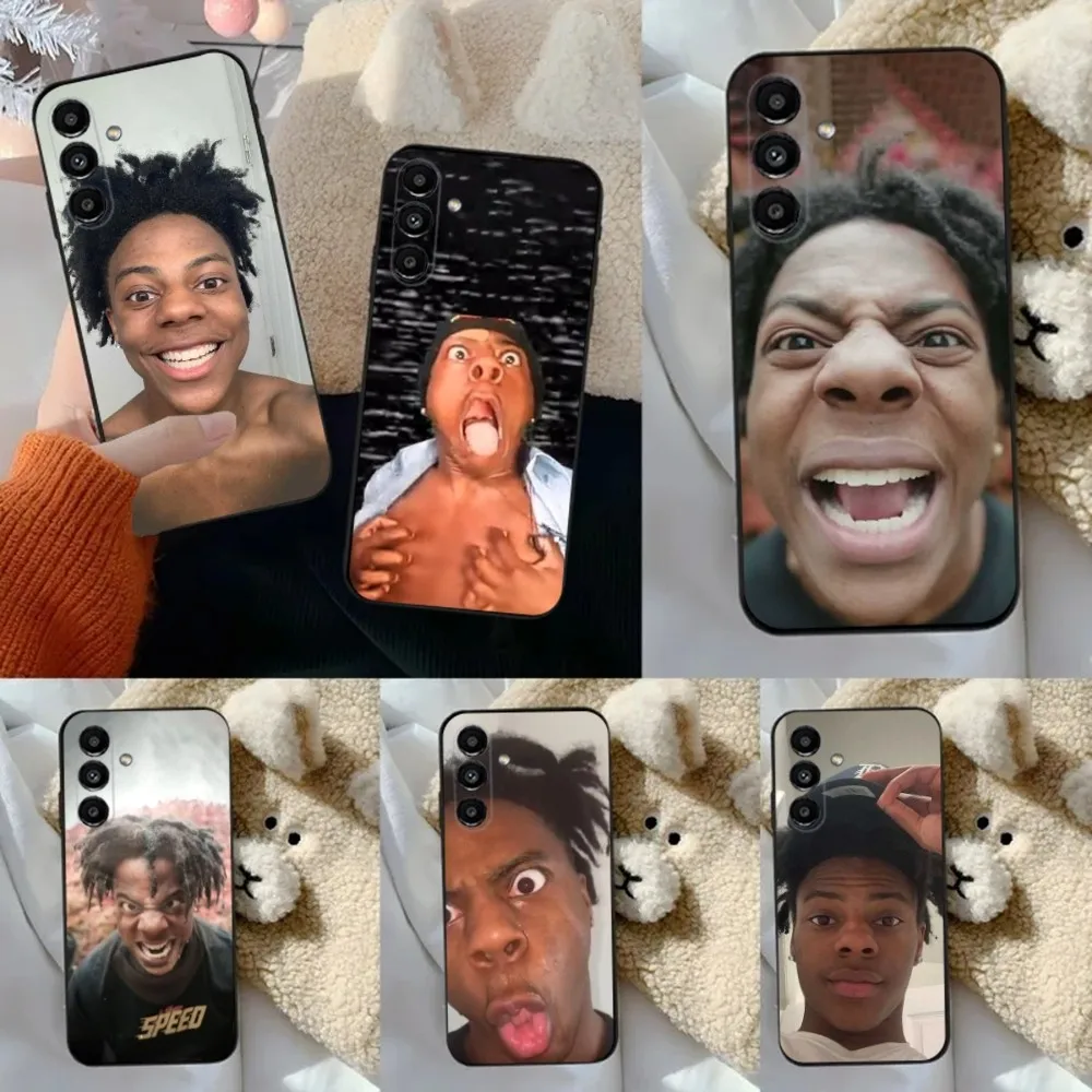 

Ishowspeed Funny Phone Case For Samsung S24,23,22,30,21,10,9,Ultra,Plus,Lite,FE,5G Black Soft Case
